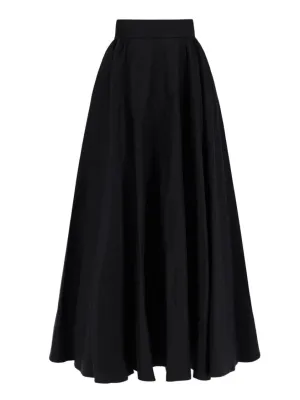 Winona' Flared Maxi Skirt  Black