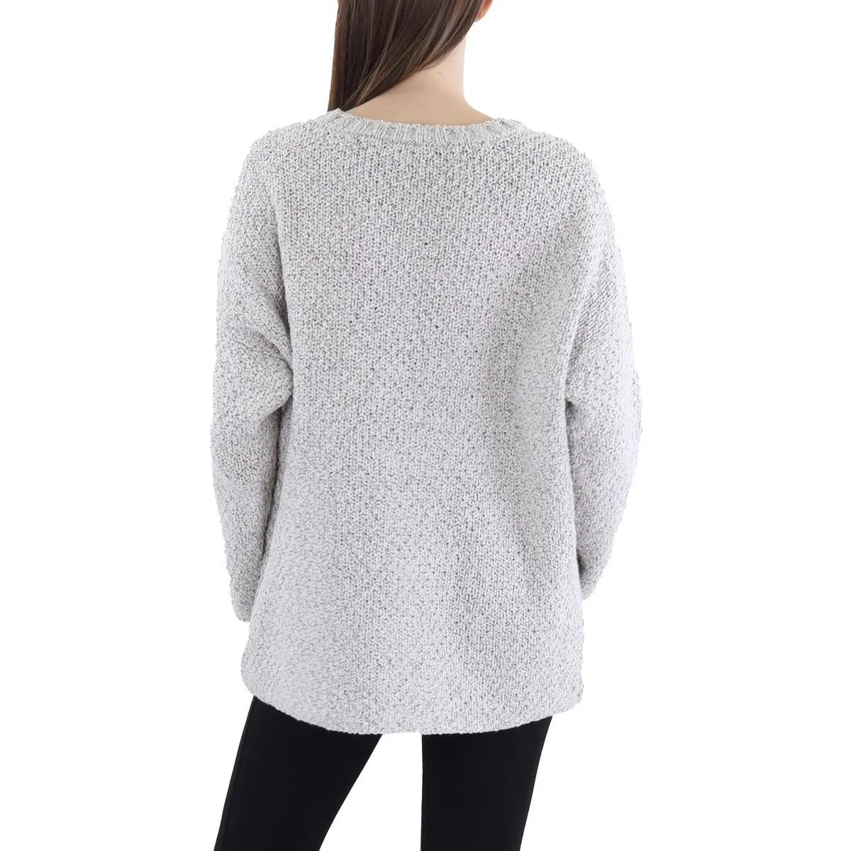 Womens Cotton Knit Crewneck Sweater