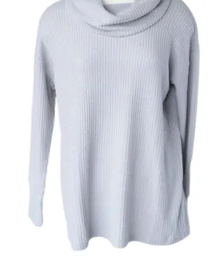 Women's Cowl Neck With Ties In Grey