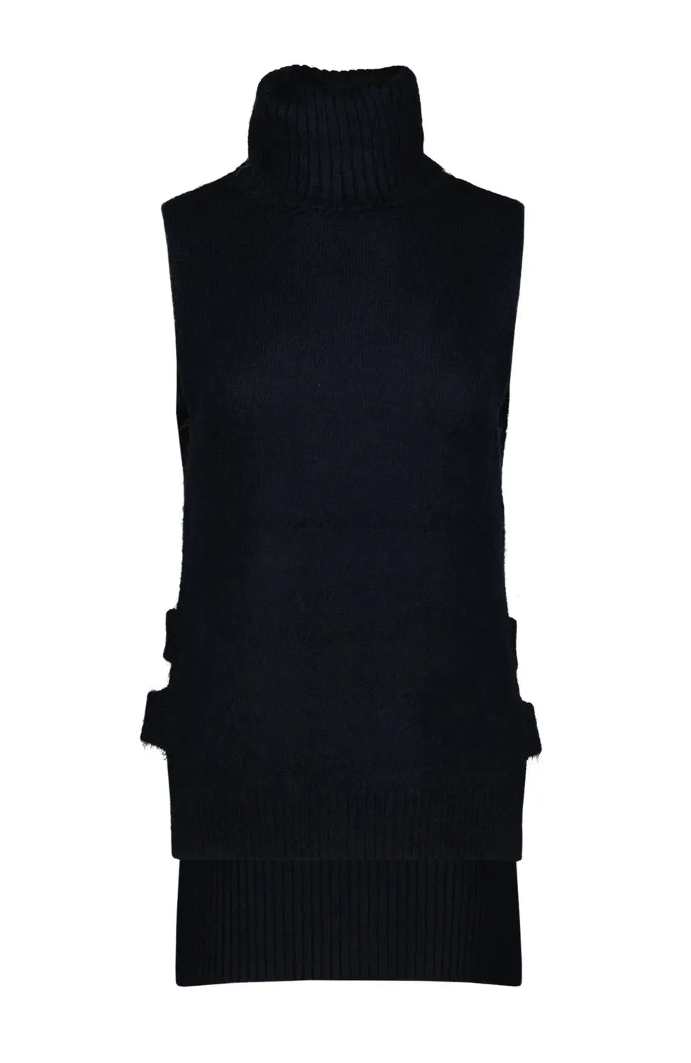 Women's Frankie Sleeveless Turtleneck Sweater In Navy