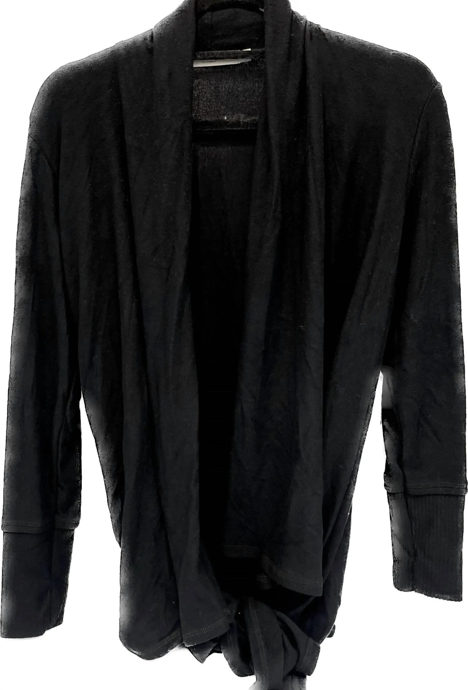 Women's Mae Super Soft Short Drape Cardigan In Midnight Black