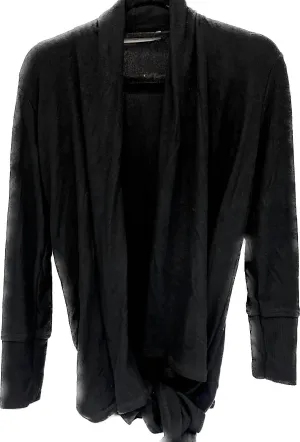 Women's Mae Super Soft Short Drape Cardigan In Midnight Black