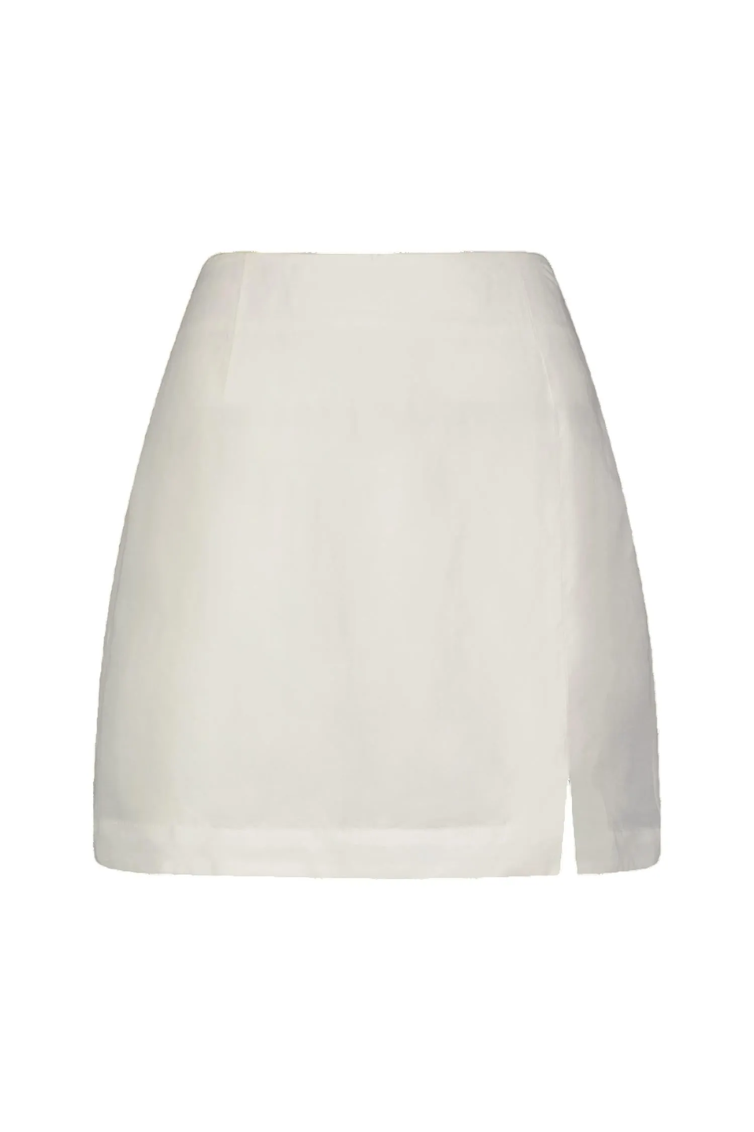 Women's Slit Mini Skirt In White