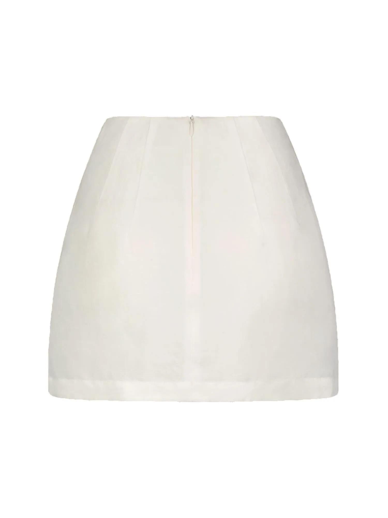 Women's Slit Mini Skirt In White