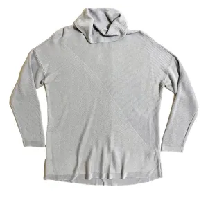 Women's Tencel Lyocell & Silk Cowl Neck Sweater In Blue