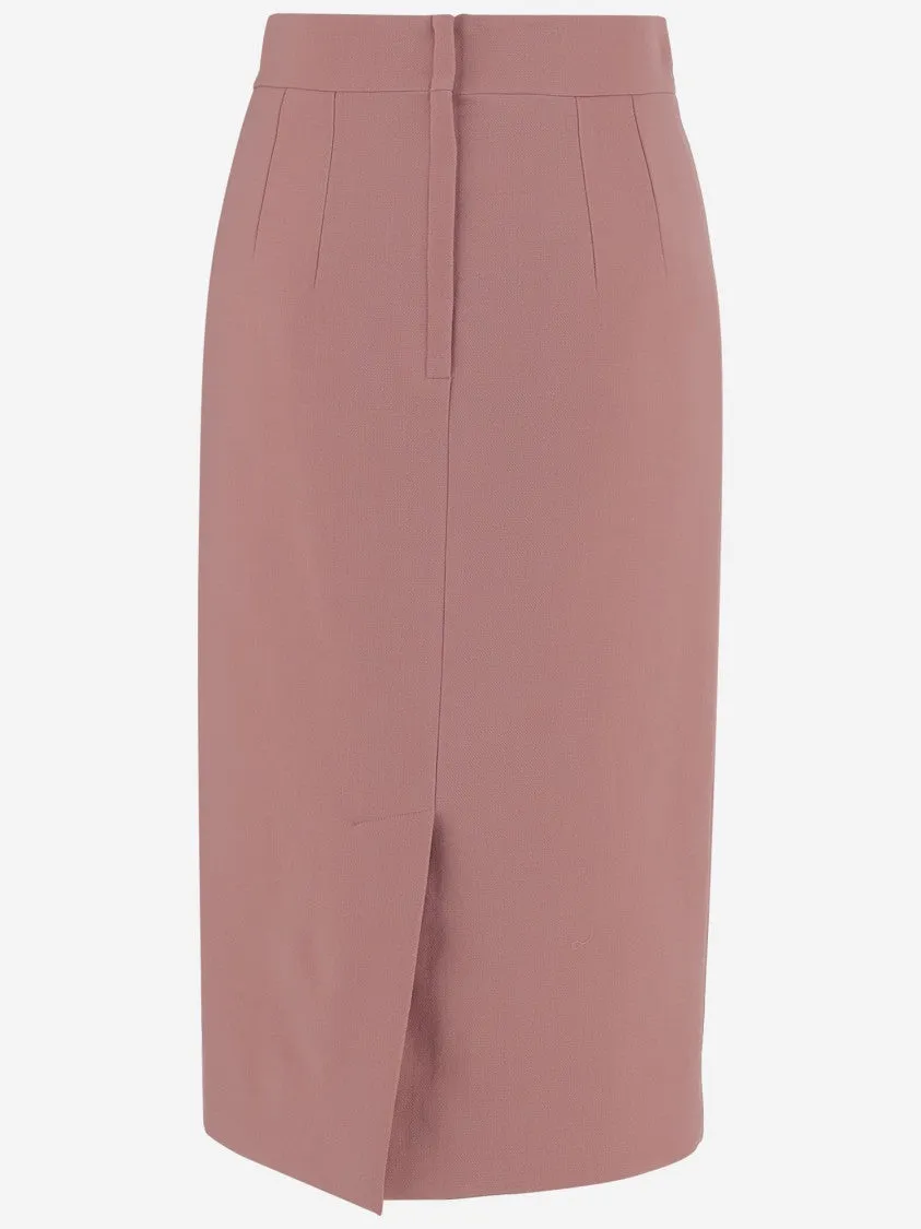 Wool Logo Skirt