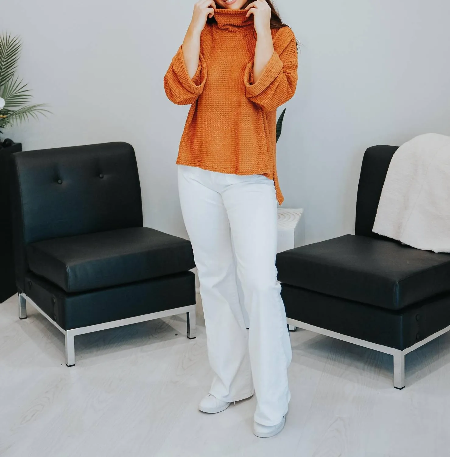 Worth A Date Sweater In Caramel