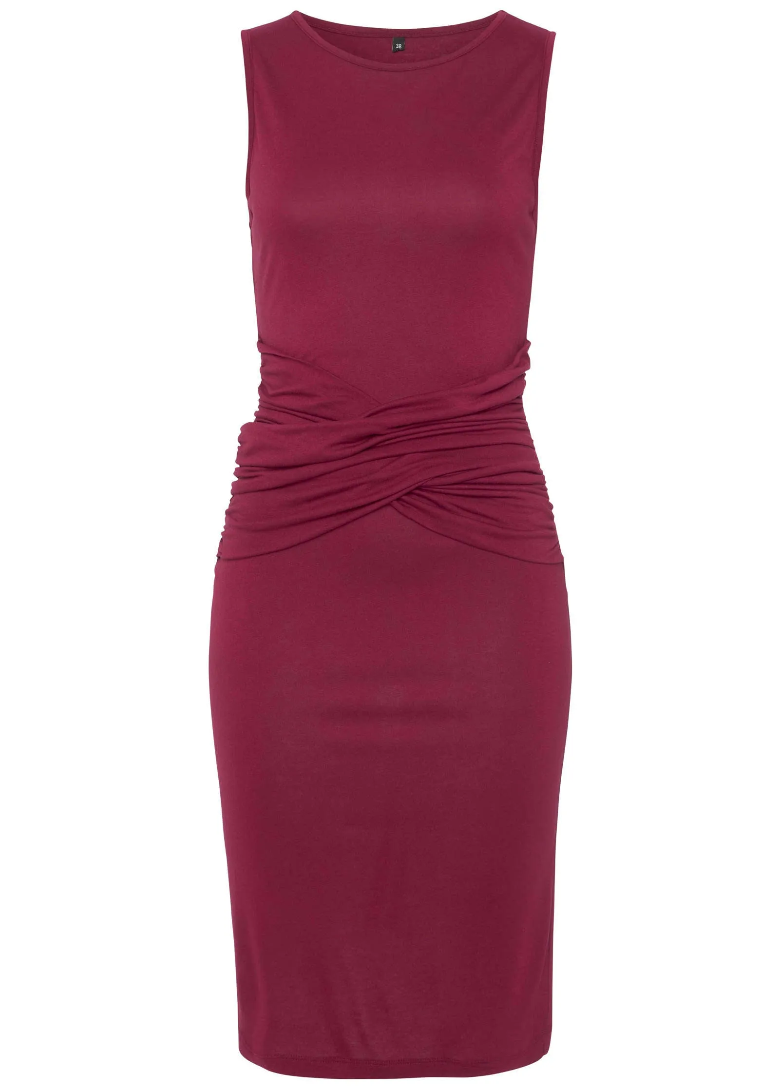 Wrap Front Dress - Burgundy