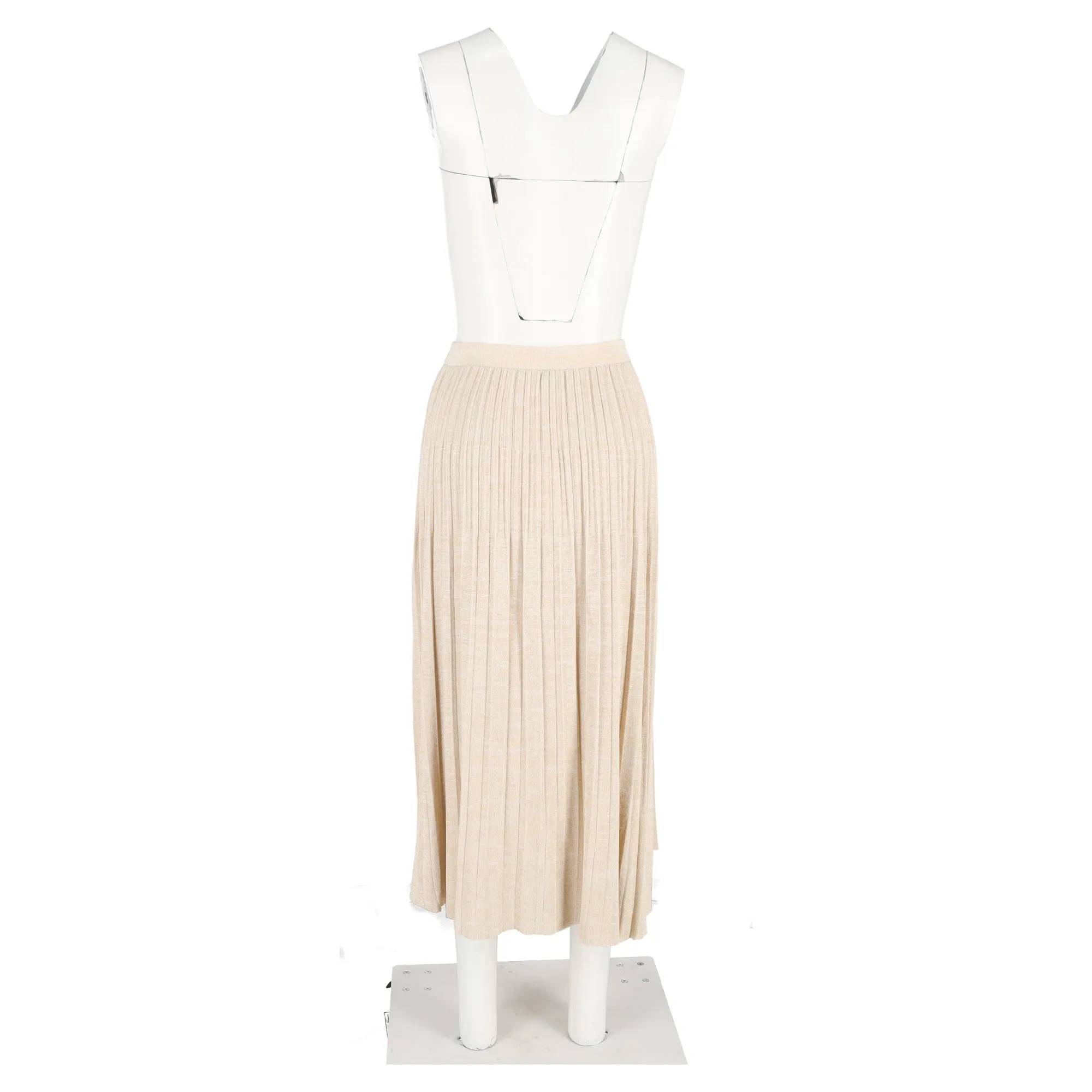 Zimmermann Halliday Rib Midi Skirt in Beige Viscose