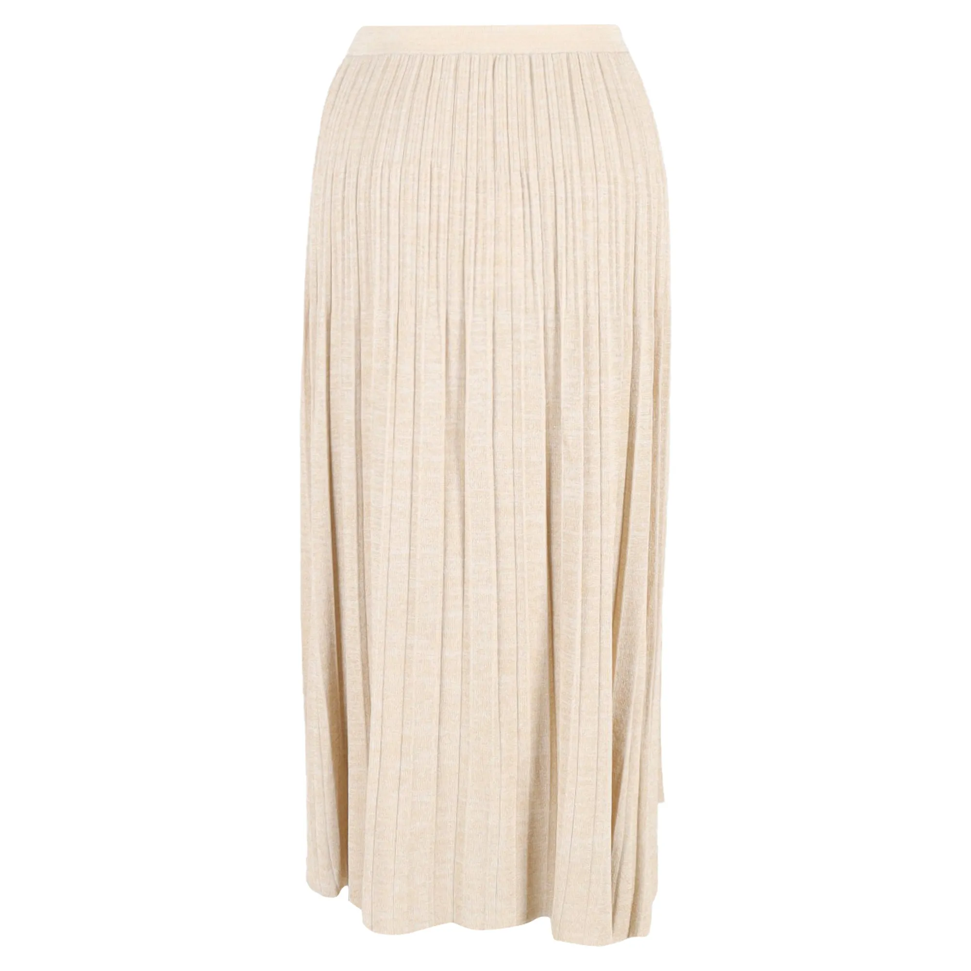 Zimmermann Halliday Rib Midi Skirt in Beige Viscose